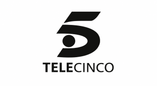 Logotipo Telecinco en blanco y negro