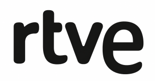 Logotipo negro minimalista rtve